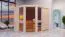 Sauna "Tjelvar 3" SET mit bronzierter Tür & Ofen 9 kW - 231 x 196 x 198 cm (B x T x H)