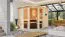 Sauna "Tjelvar 3" SET mit bronzierter Tür und Kranz mit Ofen externe Steuerung easy 9 kW Edelstahl - 245 x 210 x 202 cm (B x T x H)