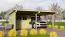 Doppelcarport Eco 2 mit PVC-Dach Variante B SET AKTION inkl. integriertem mittleren Abstellraum, 1 Seitenwand & 1 Rückwand