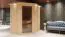 Sauna "Mika" SET mit graphitfarbener Tür und Kranz - Farbe: Natur, Ofen externe Steuerung easy 9 kW - 165 x 210 x 202 cm (B x T x H)