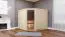 Sauna "Samu" SET mit Klarglastür & Ofen externe Steuerung easy 9 KW - 231 x 196 x 198 cm (B x T x H)