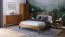 Einzelbett / Gästebett Engordany 08 | Buche Vollholz massiv | lackiert | Liegefläche: 140 x 200 cm | Farbe: Eiche Rustikal | mit hoher Kopfstütze | ästhetisches Design