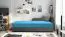 Tagesbett / Gästebett mit bequemer Polsterung Lobatos 104, Farbe: Grau / Blau, Kopfteil rechts, Liegefläche, 80 x 195 cm, Sofa-Bett, Einzelbett