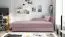 Gästebett / Tagesbett Lobatos 16, Sofa-Bett, Farbe: Rosa, Kopfteil rechts, inkl. Kissen, aufklappbarer Stauraum, Liegefläche: 90 x 195 cm, Bonellfederkernung
