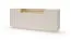 Kommode | Farbe: Beige / Eiche Cremona | 4 Drehtüren | inkl. LED-Beleuchtung | 9 Fächer | 203 x 40 x 83 cm | Push-to-open Funktion | Sideboard | ABS-Kanten