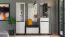 Schrank | 1 ausziehbare Kleiderstange | Farbe: Kaschmir | 2 Fächer | Spiegel | Maße: 54,5 x 40 x 205,5 cm | ABS-Kanten | für den Eingangsbereich