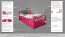 Kinderbett / Jugendbett "Easy Premium Line" K1/2h inkl. 2. Liegeplatz und 2 Abdeckblenden, 90 x 200 cm Buche Vollholz massiv rosa lackiert