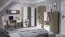 Jugendzimmer - Kommode Sallingsund 05, Farbe: Eiche / Weiß / Anthrazit - Abmessungen: 139 x 92 x 40 cm (H x B x T), mit 2 Türen, 1 Schublade und 9 Fächern