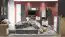 Jugendzimmer - Hängeregal / Wandregal Sallingsund 10, Farbe: Eiche / Weiß / Anthrazit - Abmessungen: 30 x 120 x 22 cm (H x B x T)