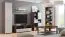 Schrank Tabubil 24, Farbe: Wenge / Grau - Abmessungen: 200 x 50 x 41 cm (H x B x T)