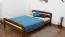 Kinderbett / Jugendbett Kiefer Vollholz massiv Nussfarben A6, inkl. Lattenrost - Abmessung 140 x 200 cm
