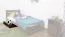 Schublade für Bett - Kiefer Vollholz massiv Nussfarben 001 - Abmessung 18,50 x 97,50 x 57 cm (H x B x T)
