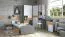 Jugendzimmer - Schrank Klemens 03, Farbe: Grau / Weiß / Eiche - Abmessungen: 190 x 50 x 38 cm (H x B x T)