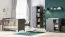Babybett / Gitterbett Majvi 03, Farbe: Grau / Eiche - Liegefläche: 60 x 120 cm (B x L)