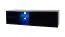 Schwarzer TV-Unterschrank mit blauer LED-Beleuchtung Möllen 22, Farbe: Schwarz - Abmessungen: 30 x 120 x 40 cm (H x B x T), mit Push-to-open Funktion
