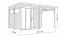 Gartenlaube | Schleppdach | inkl. Fußboden | Anthrazit | Elementbauweise |  4,49 x 2,34 Meter | Poolhaus | Sonnenglück 01  | Flachdach | Fenster aus Sicherheitsglas