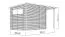 Gartenhaus mit Anbaudach, Natur, Elementgartenhaus, Grundfläche: 9,49 m², Pultdach, Doppeltür aus Massivholz