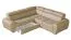 Wohnlandschaft Sladenia 06 in Sand mit Bettfunktion und Schublade - 255 x 235 cm (B x T) - Ottomane: Links