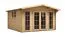 Gartenhaus 4,51 x 4,79 Meter (inkl. Dach) | Natur | Satteldach | 40 mm Blockbohlen Abbildung