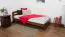 Kinderbett 90 x 200 cm | Massivholz: Kiefer | Nuss Lackiert | inkl. Rollrost Abbildung