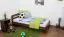 Kinderbett 90 x 200 cm | Massivholz: Kiefer | Nuss Lackiert | inkl. Rollrost Abbildung
