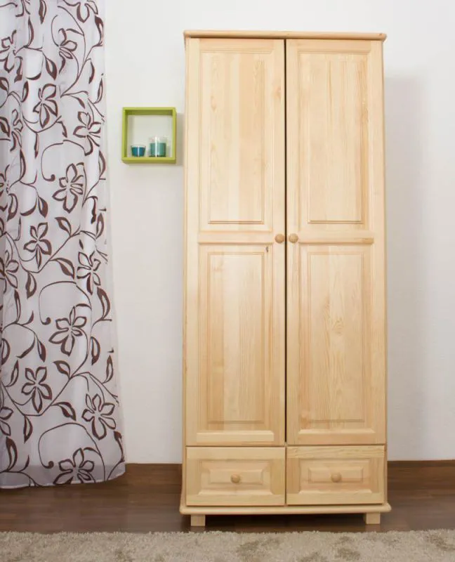 Schlafzimmerschrank, Farbe: Natur 190x80x60 cm Abbildung