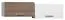Hängeschrank Bulolo 05, Farbe: Weiß / Nuss - Abmessungen: 30 x 110 x 30 cm (H x B x T)