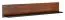 Küchenregal Hängeregal Küchen-Wandregal - 122 cm breit, Farbe: Walnuss / Schwarz Abbildung