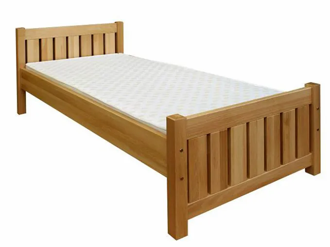 Bettrahmen für Kinder / Kinderbett 100 x 200 cm | Massivholz: Buche | Natur Lackiert Abbildung