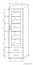 Vitrine Kerowagi 05, Farbe: Sonoma Eiche - Abmessungen: 200 x 60 x 41 cm (H x B x T)