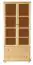 Wohnzimmerschrank, Vitrine, 84 cm breit, Kiefernholz massiv, Farbe: Natur Abbildung