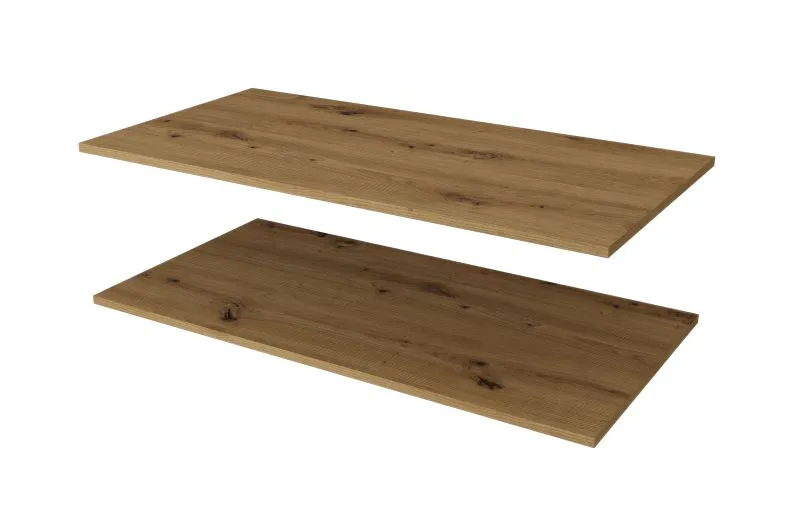 Holzeinlegeboden für Kleiderschrank | 2er Set | Farbe: Eiche Artisan | für Schränke mit der Breite: 100 cm