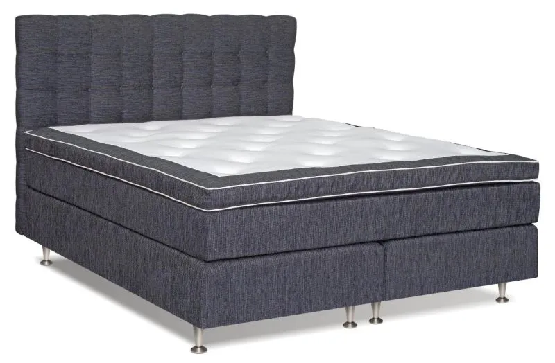 Boxspringbett MALDEN, Box: Bonellfederkern, Matratze: Taschenfederkern, Top Matress: Schaumstoff -  Abmessung: 140 x 200 cm