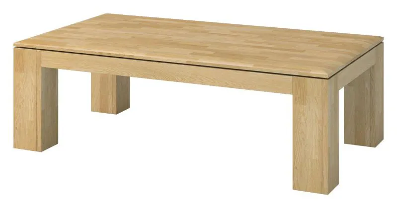 Beistelltisch Couchtisch Eiche massiv Farbe: Natur 41x120x70 cm Abbildung