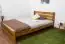Kinderbett / Jugendbett Kiefer Vollholz massiv Eichefarben A24, inkl. Lattenrost - Abmessung 140 x 200 cm 