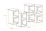 Hängeschränke / Hängevitrinen mit Push-to-open Funktion Volleberg 105, Farbe: Grau / Schwarz - Abmessungen: 80 x 150 x 25 cm (H x B x T), mit 6 Türen