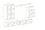 Wohnwand im eleganten Design Balestrand 187, Farbe: Eiche Wotan / Weiß - Abmessungen: 160 x 270 x 40 cm (H x B x T), mit fünf Türen