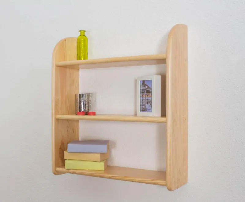 Bücherregal - 60 cm breit, Kiefer Holz-Massiv, Farbe: Natur Abbildung