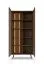 Vitrine | Farbe: Eiche Dunin | inkl. LED-Beleuchtung | Pus-to-open Funktion | 10 Fächer | 94 x 40 x 196 cm | Soft-Close Funktion | schlanke Metallbeine