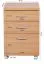 Rollcontainer mit 3 Schubladen, Farbe: Buche - Abmessungen: 60 x 40 x 45 cm (H x B x T)