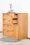 Schuhschrank Kiefer Vollholz massiv Erlefarben Junco 220 - Abmessungen: 80 x 90 x 40 cm (H x B x T)