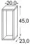 Hängeregal / Wandregal Catamarca 16, Farbe: Eiche Sonoma - 45 x 20 x 23 cm (H x B x T)