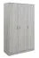Schlafzimmer - Kleiderschrank, Farbe: Eiche Weiß - 200 x 123 x 53 cm (H x B x T) Abbildung