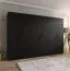 Drehtürenschrank | Farbe: Schwarz | 6 Türen | 3 Kleiderstangen | ABS-Kanten | Griffe: Schwarz | Maße: 300 x 52 x 202 cm | Soft-Close-Funktion | 3 Fächer