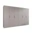 Drehtürenschrank / Kleiderschrank | Farbe: Kaschmir | 3 Meter breit | 6-Türig | Griffe: Kaschmir | 4 Fächer | Maße: 300 x 52 x 202 cm | 4 Kleiderstangen