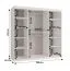 Schiebetürenschrank | Weiß Matt | 10 Fächer | 2 Kleiderstangen | hochwertig Verarbeitet | 180 x 62 x 200 cm | Kleiderschrank | Spiegeltür | modernes Design