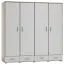 Drehtürenschrank / Kleiderschrank Kavieng 26, Farbe: Eiche / Weiß - Abmessungen: 200 x 200 x 60 cm (H x B x T)
