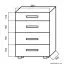 Kommode Garut 09 Farbe: Sonoma Eiche - Abmessungen: 66 x 50 x 50 cm (H x B x T)