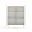 Wohnzimmer - Set A Goulette | 3-teilig | Farbe: Kaschmir | geriffelte Front | Push-to-open Funktion | ABS-Schutzkanten | 1 TV-Schrank | 2 Kommoden