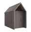 Gartenhütte mit Satteldach | Dreieckfenster | Grau-Braun | Grundfläche: 4,50 m² | Skandinavischer Style | Außenmaße: 162,4 x 207,7 cm | Malmö 20